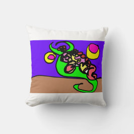 Rosa axolotl-konst kudde