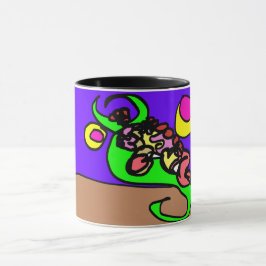 Rosa axolotl-konst mugg