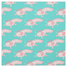 Rosa Axolotl Mönster Tyg