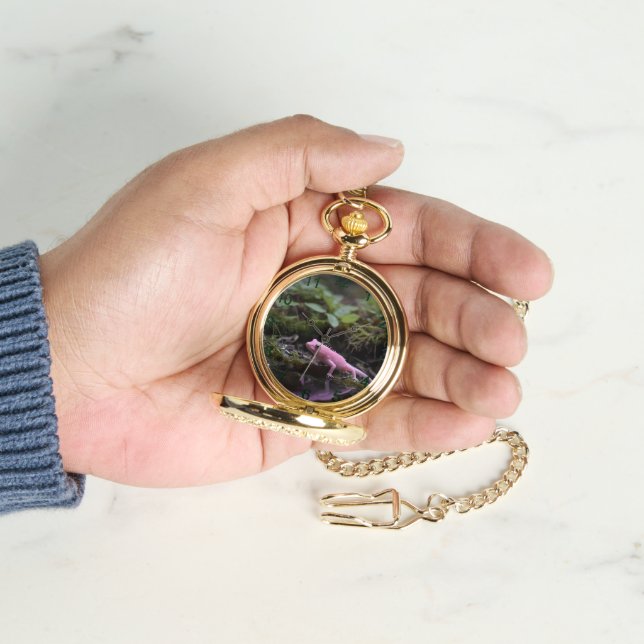 Rosa Axolotl Ner Vid Floden, Armbandsur (Hand)