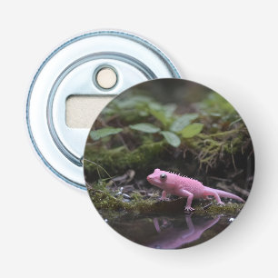 Rosa Axolotl ner vid floden. Flasköppnare