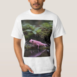 Rosa Axolotl ner vid floden. T Shirt