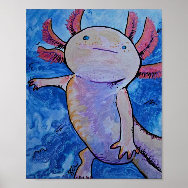 Rosa Axolotl  Poster (Framsidan)