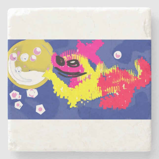 Rosa axolotl, sommar stenunderlägg (Framsidan)