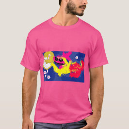 Rosa axolotl, sommar t shirt