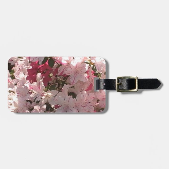 Rosa Azalea Bagagebricka (Horisontell Framsida)