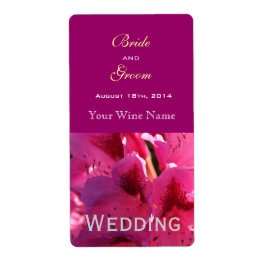 rosa azalea-blomman bröllop vin. fraktsedel