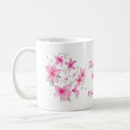 Rosa Azalea Blommig Kaffemugg