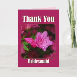 Rosa Azalea Bridesmaid Tack Kort