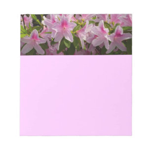 Rosa Azalea Bush Vår Blommigt Anteckningsblock