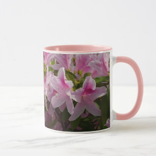 Rosa Azalea Bush Vår Blommigt Mugg