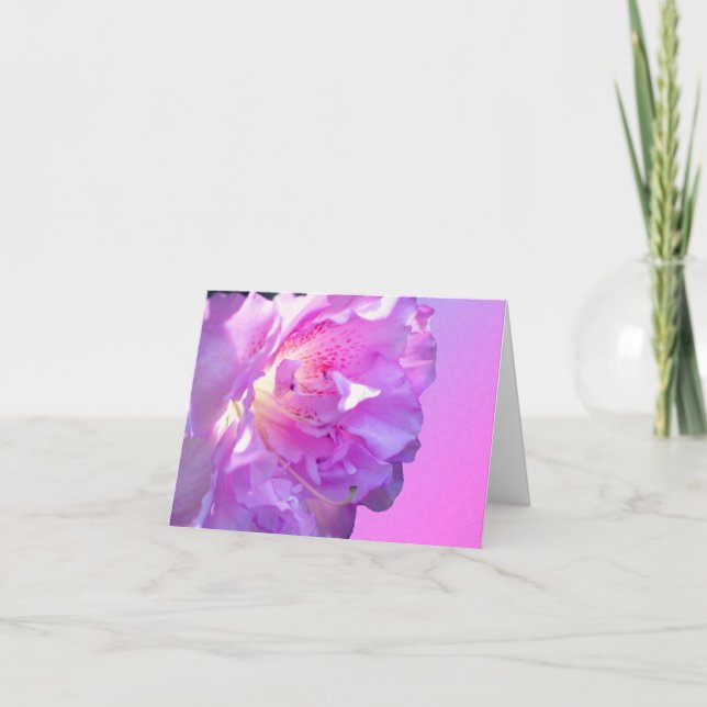 Rosa Azalea Flower Anpassade Note Card Tack Kort (Framsida)