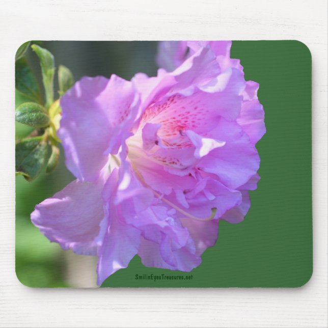 Rosa Azalea Flower Photo Mousepad Musmatta (Framsidan)