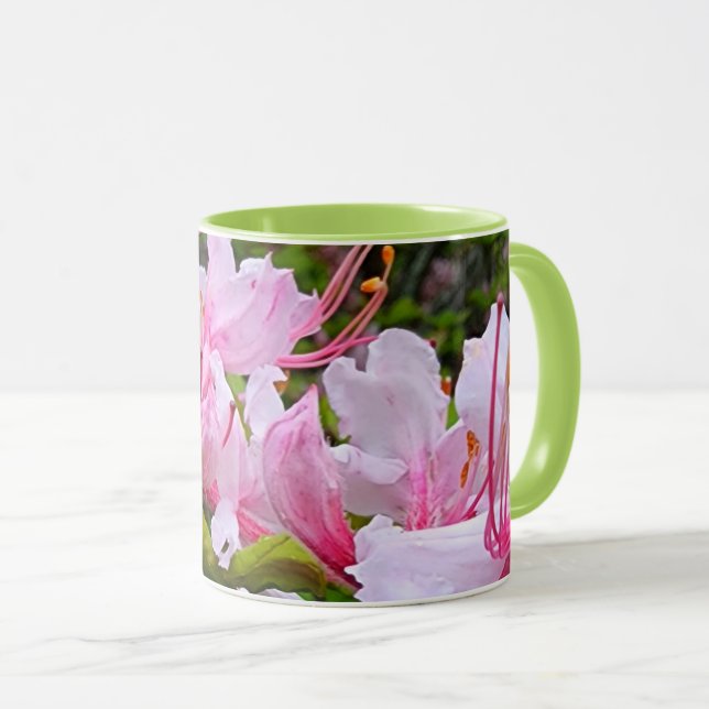 Rosa Azalea Flowers Mugg (Framsida höger)