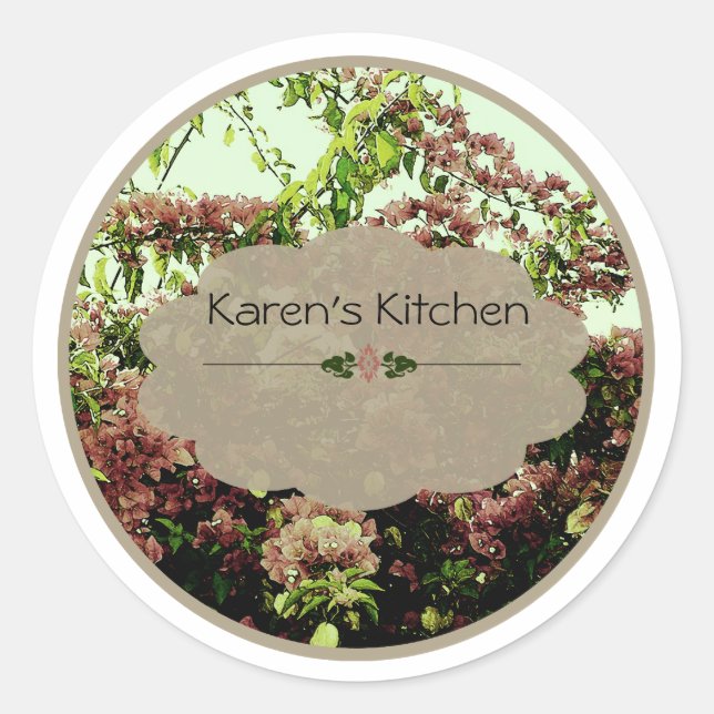 rosa azalea spice burk etiketter (Framsida)