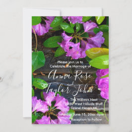 Rosa Azaleas-blommor, juvelrygg Inbjudningar