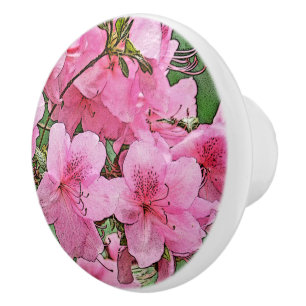 ROSA AZALEAS CERAMIC PULL/KNOB CERAMIC KNOB KNOPP
