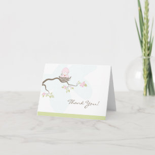 Rosa Baby Bird - tackkort