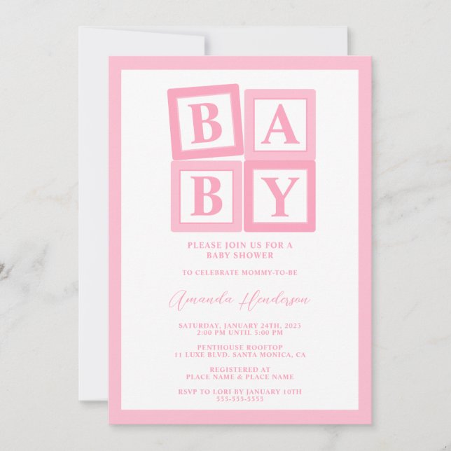Rosa Baby blockerar inbjudan till babybabybabyn i  (Framsida)
