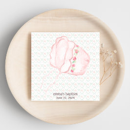 Rosa Baby Bonnet Baptism Pappersservett