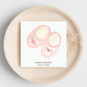 Rosa Baby Booty Baptism Pappersservett