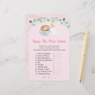 Rosa Baby bryter kaffe utan att veta Prist spel