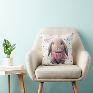 Rosa Baby Bunny Dekorativ kudde