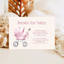 Rosa Baby Carriage Bokar för baby Tilläggskort
