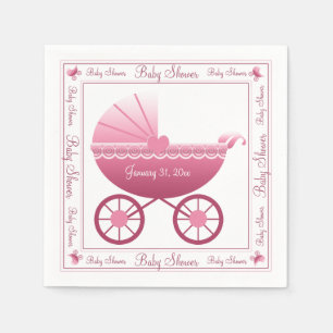 Rosa Baby Carriage Pappersservett