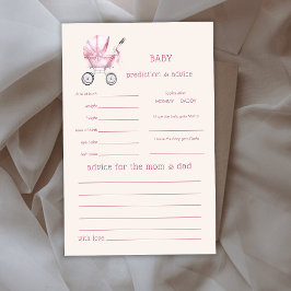 Rosa Baby Carriage Predence and AdRåde Game Card