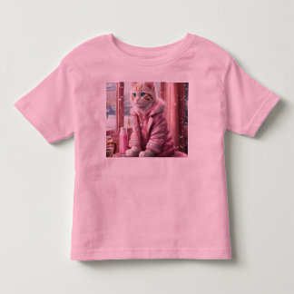 Rosa Baby Cat Småbarn Bra Jersey T-Shirt" T Shirt