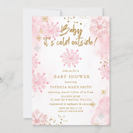Rosa Baby dess Kall utanför babyskor för vinter Inbjudningar