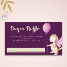 Rosa Baby Dragon med ballongförråd Raffle