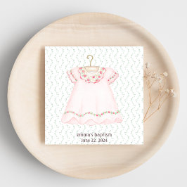 Rosa Baby Dress Baptism Pappersservett