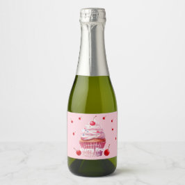 Rosa Baby First Cherry & Cupkaka Födelsedagsfest