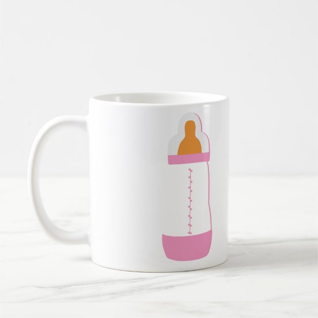 Rosa baby flaska kaffemugg (Vänster)