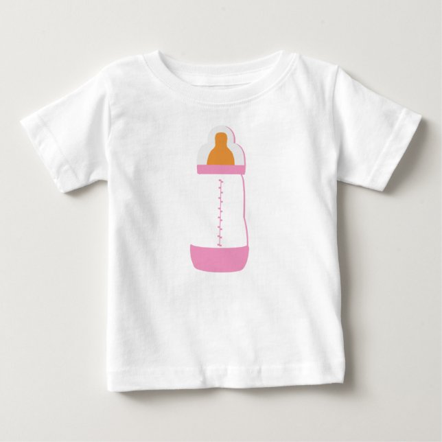 Rosa baby flaska t shirt (Framsida)