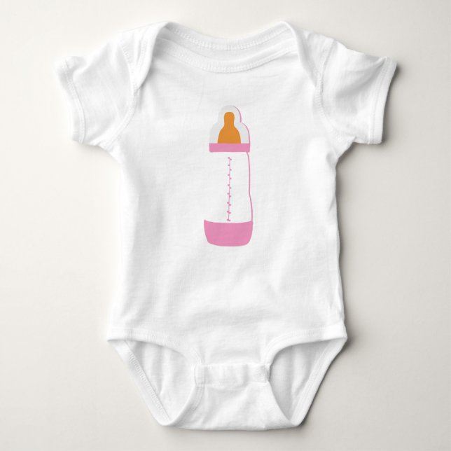 Rosa baby flaska t shirt (Framsida)