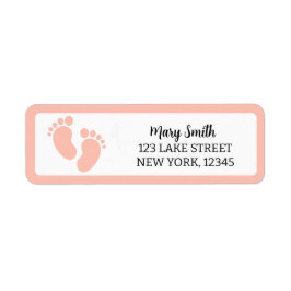 ROSA BABY FOOTPRINTS Returadressetikett Returadress Etikett