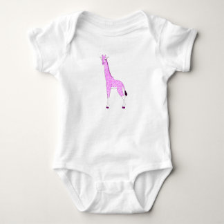 Rosa Baby Giraffe Bodykosten för Baby T Shirt