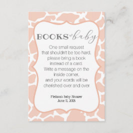 Rosa Baby Girl Giraffe Böcker för Bebis Tilläggskort