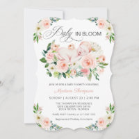  Rosa Baby i Bloom Blommigt Baby Shower