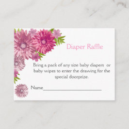 Rosa Baby i bloom Brunch Shower Diaper Raffle Tilläggskort
