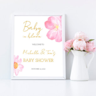 Rosa Baby i Bloom WELCOME Poster