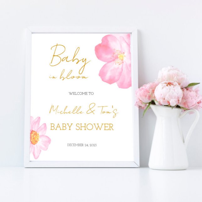Rosa Baby i Bloom WELCOME Poster (Skapare uppladdad)