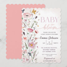 Rosa Baby i Bloom WildblomBaby Shower