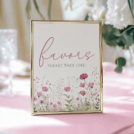 Rosa Baby I Knopp Blomster Dopfest Favor Skylt