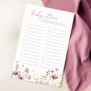 Rosa Baby In Bloom Wildflower Babyartiklar Spel