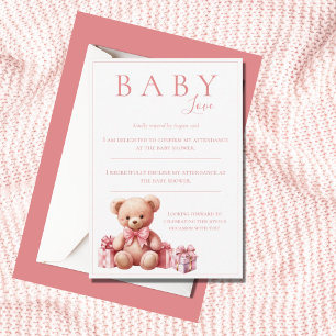 Rosa Baby Kärlek Vattenfärgskena Babykläder OSA Kort
