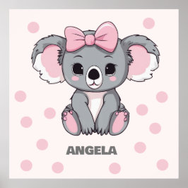 Rosa Baby Koala Bear Poster